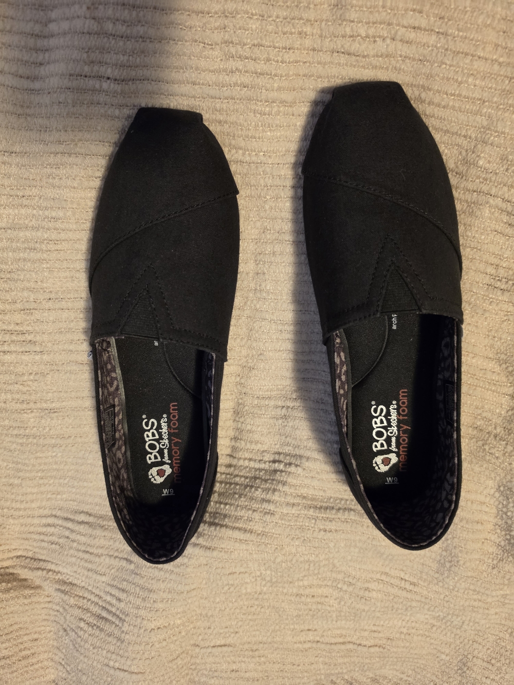 BOBS from Skechers Black Slip-On Canvas Loafers